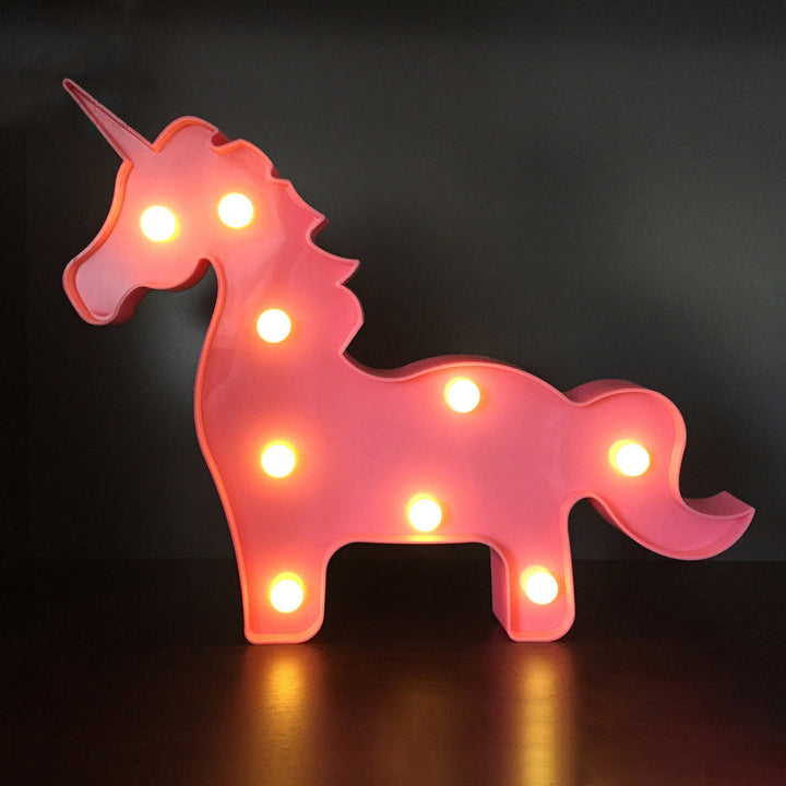 Skørter | Simple LED bed lamp unicorn wall light with plastic shade for the children's room