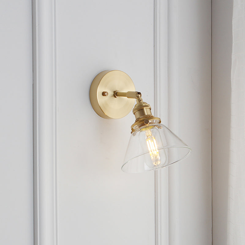 Skørter | Cone-Shaped Glass Wall Lamp Wall Mounted Warehouse 1 Main Corridor Wall Lighting Fixture