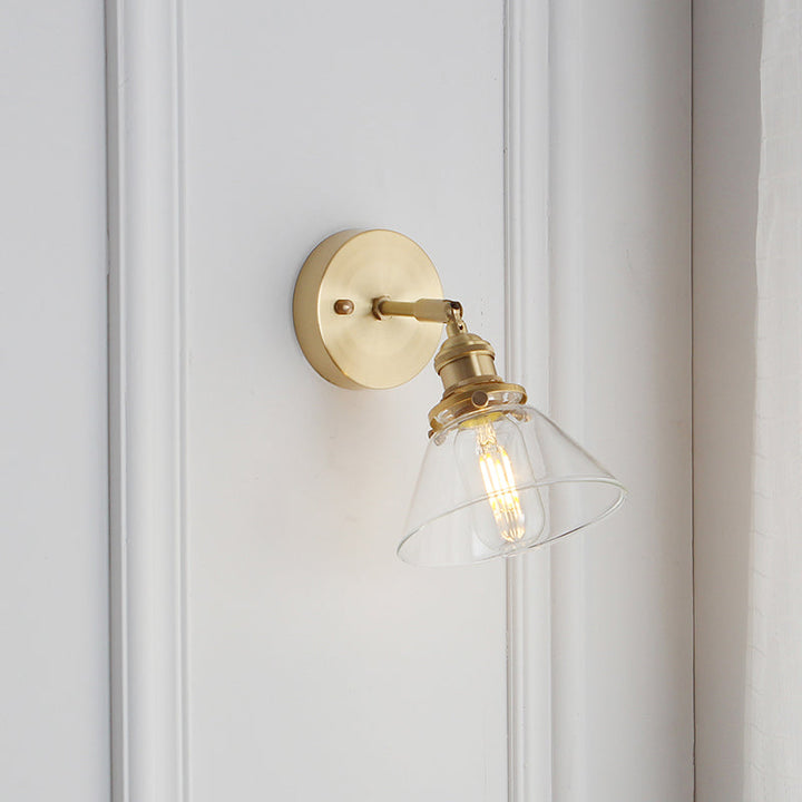 Skørter | Cone-Shaped Glass Wall Lamp Wall Mounted Warehouse 1 Main Corridor Wall Lighting Fixture