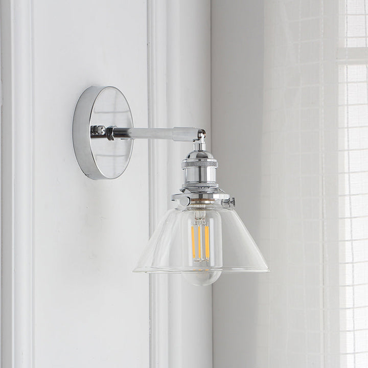 Skørter | Cone-Shaped Glass Wall Lamp Wall Mounted Warehouse 1 Main Corridor Wall Lighting Fixture