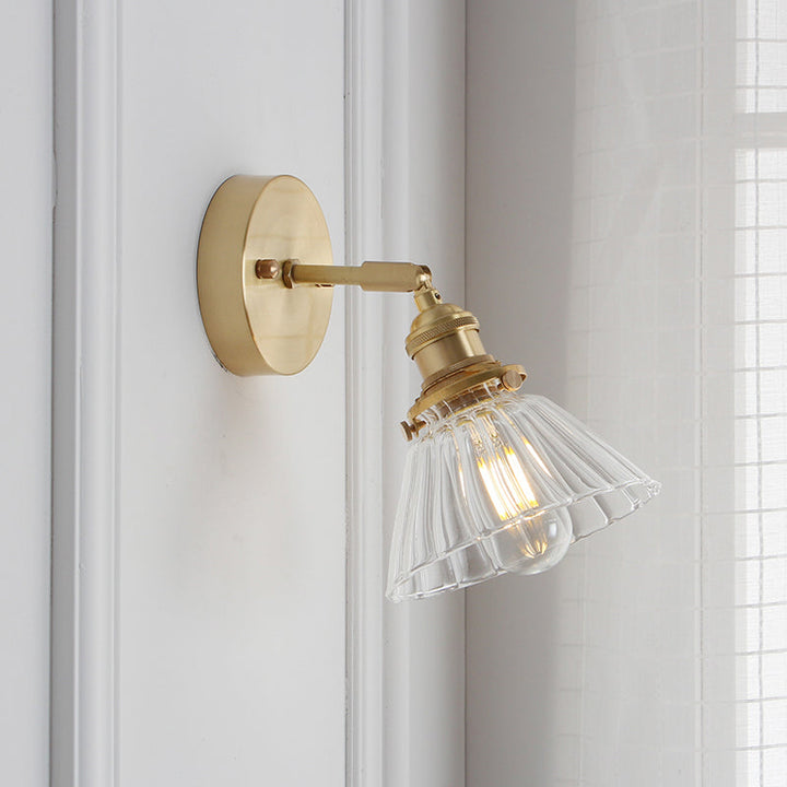 Skørter | Cone-Shaped Glass Wall Lamp Wall Mounted Warehouse 1 Main Corridor Wall Lighting Fixture
