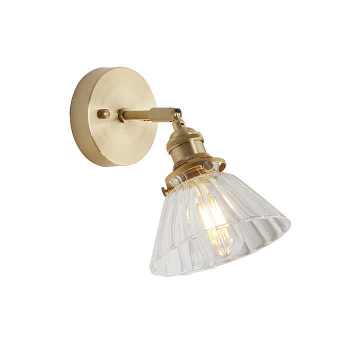 Skørter | Cone-Shaped Glass Wall Lamp Wall Mounted Warehouse 1 Main Corridor Wall Lighting Fixture