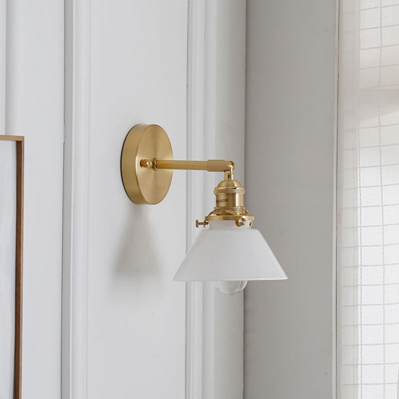 Skørter | Cone-Shaped Glass Wall Lamp Wall Mounted Warehouse 1 Main Corridor Wall Lighting Fixture