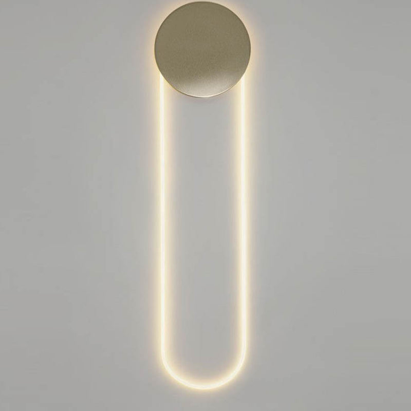 Lisslune | Rectangular Wall Lighting Ideas Modern Metal LED Bedroom Wall Mount Light Fixture in Gold