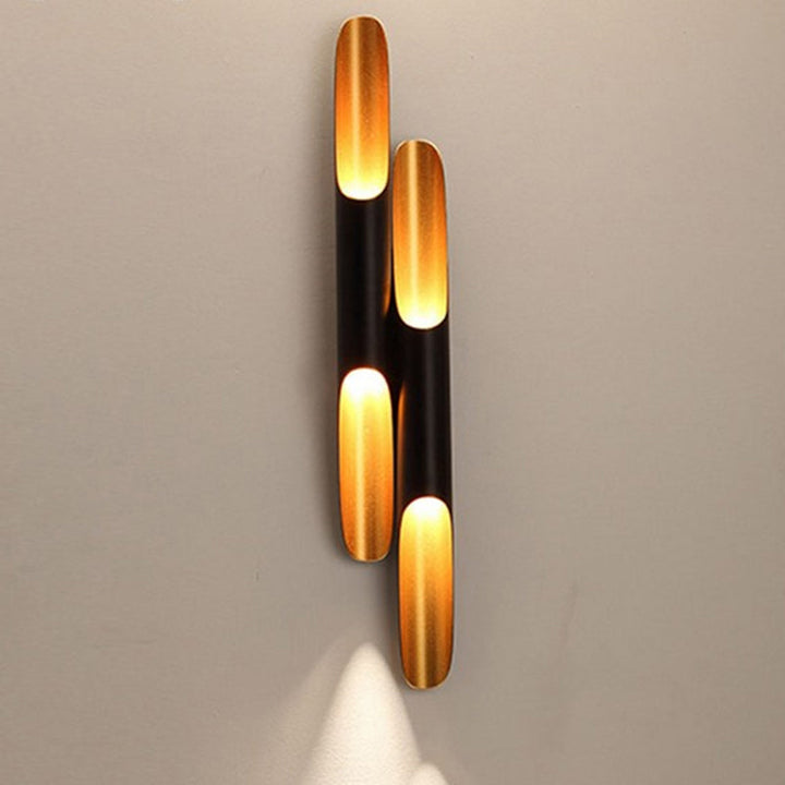 Lisslune | Gull-shaped Metal Wall Lamp Modernist 2 Lights Gold Wall Light for Hallway