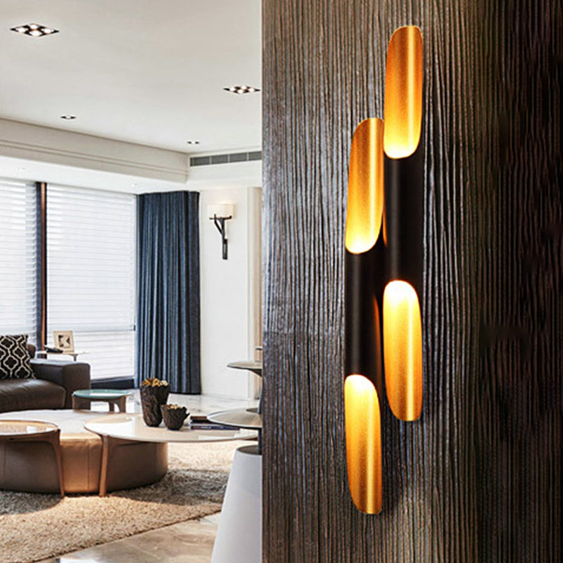 Lisslune | Gull-shaped Metal Wall Lamp Modernist 2 Lights Gold Wall Light for Hallway