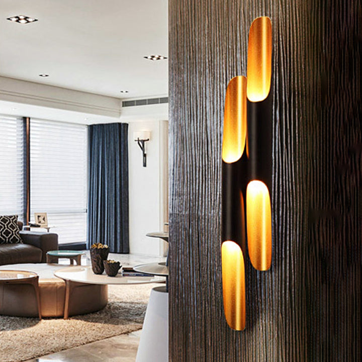 Lisslune | Gull-shaped Metal Wall Lamp Modernist 2 Lights Gold Wall Light for Hallway