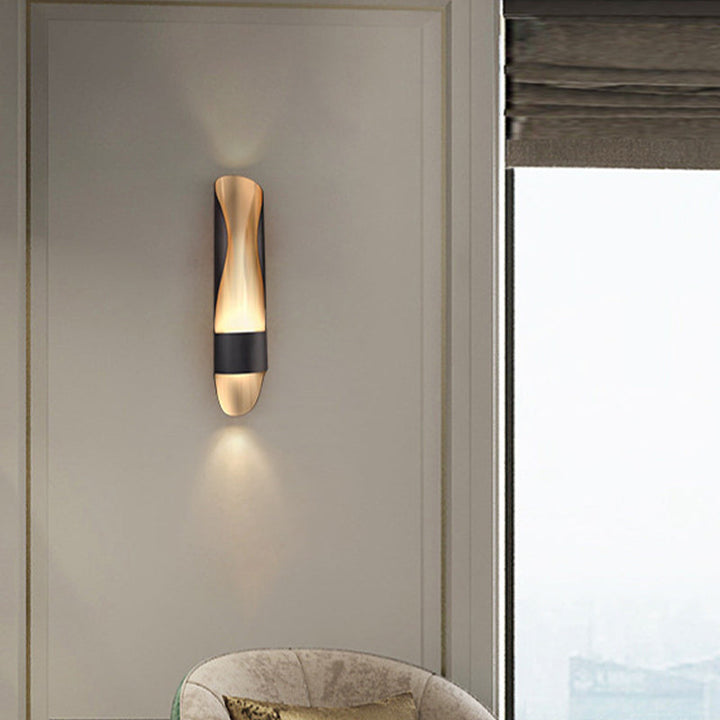 Lisslune | Twisted Tube Wall Lamp Sconces Contemporary Metal LED Black Wall Lighting Ideas