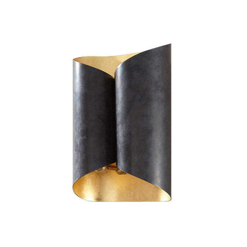 Skørter | Twist Wall Mount Light Fixture Minimalistic 2 Lights Metal Wall Lamp Sconces for Veranda