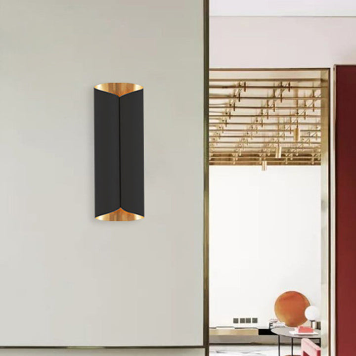 Skørter | Twist Wall Mount Light Fixture Minimalistic 2 Lights Metal Wall Lamp Sconces for Veranda