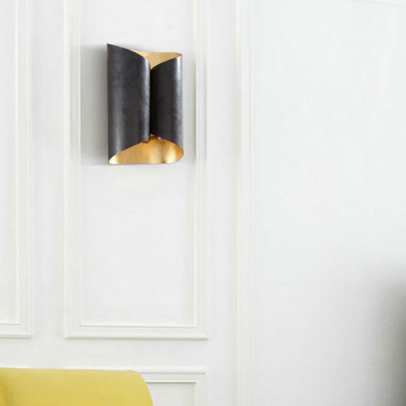 Skørter | Twist Wall Mount Light Fixture Minimalistic 2 Lights Metal Wall Lamp Sconces for Veranda