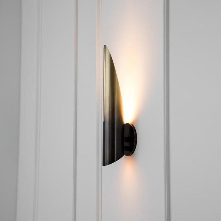 Lisslune | Simplicity 1 Light Wall Lamp Cut Tube Wall Light with Metal Shade