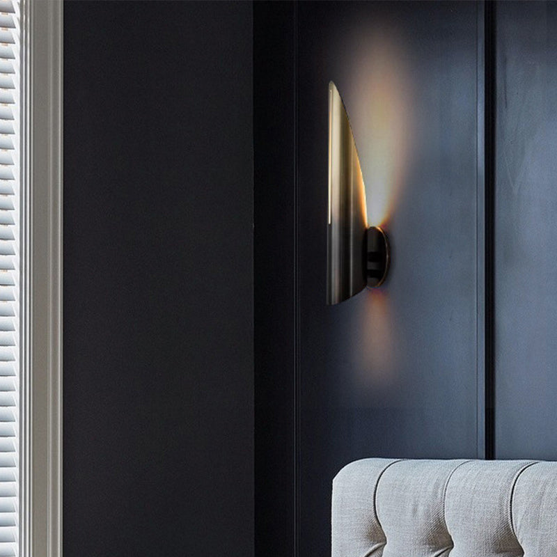 Lisslune | Simplicity 1 Light Wall Lamp Cut Tube Wall Light with Metal Shade