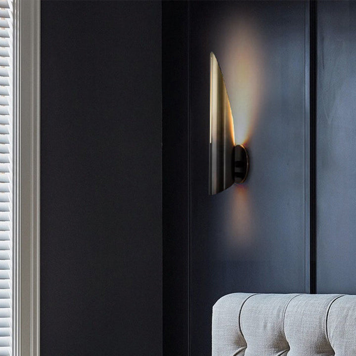 Lisslune | Simplicity 1 Light Wall Lamp Cut Tube Wall Light with Metal Shade