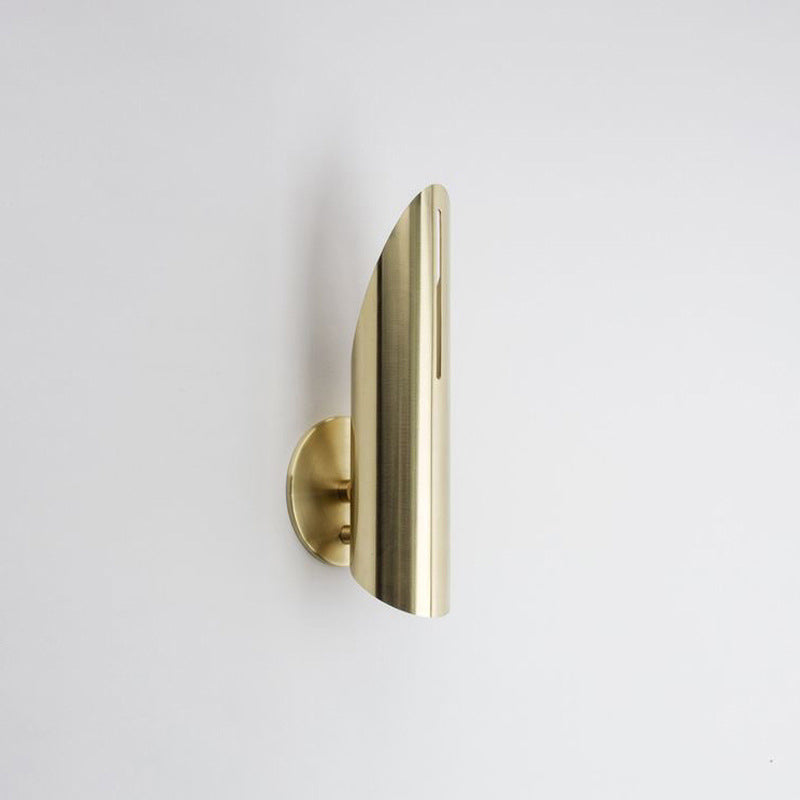 Lisslune | Simplicity 1 Light Wall Lamp Cut Tube Wall Light with Metal Shade