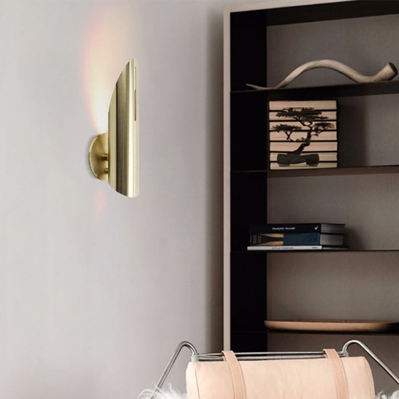 Lisslune | Simplicity 1 Light Wall Lamp Cut Tube Wall Light with Metal Shade