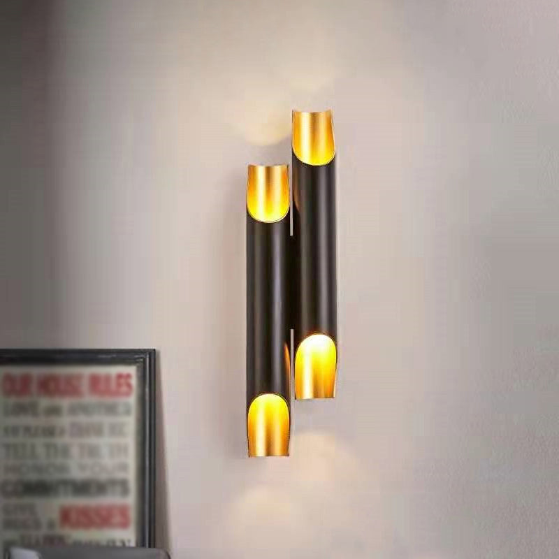 Lisslune | Angled Tube Wall Mounted Lighting Simple Aluminum Living Room Wall Lamp Wall Light
