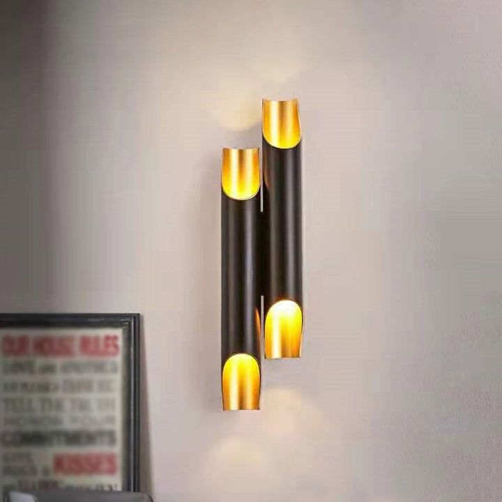 Lisslune | Angled Tube Wall Mounted Lighting Simple Aluminum Living Room Wall Lamp Wall Light