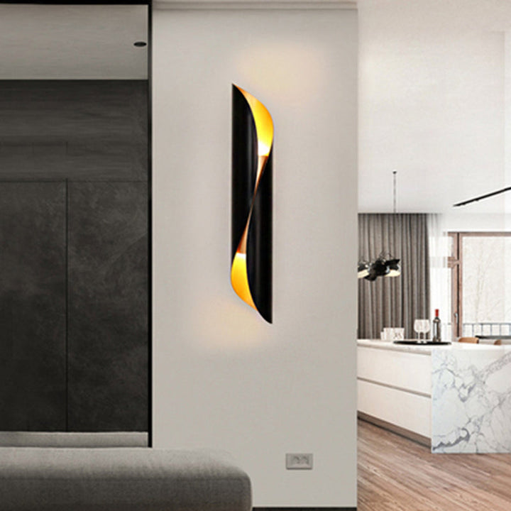 Lisslune | Tubular Nightstand Wall Lighting Ideas Metal Modern Style Wall Mounted Lamp in Black