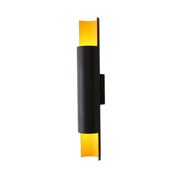 Lisslune | Tubular Nightstand Wall Lighting Ideas Metal Modern Style Wall Mounted Lamp in Black