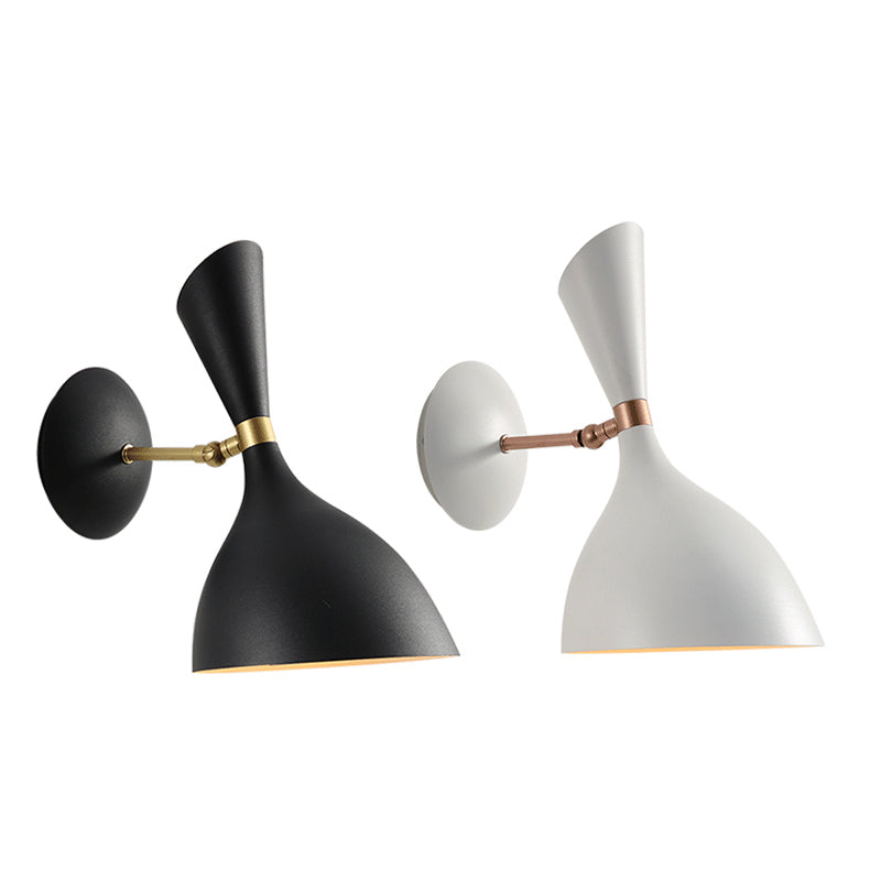 Lisslune | Simple 1-Light Wall-mounted Light Funnel Wall Light with Metal Shade for the Nightstand