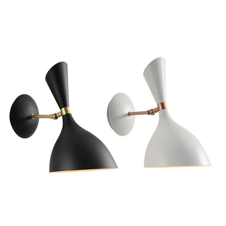 Lisslune | Simple 1-Light Wall-mounted Light Funnel Wall Light with Metal Shade for the Nightstand