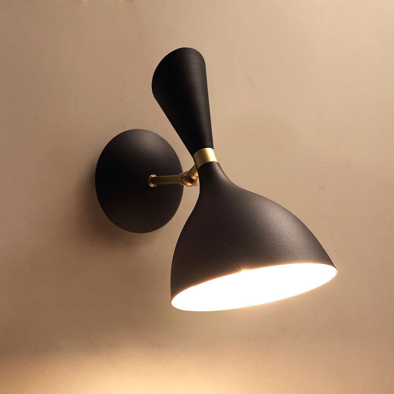 Lisslune | Simple 1-Light Wall-mounted Light Funnel Wall Light with Metal Shade for the Nightstand