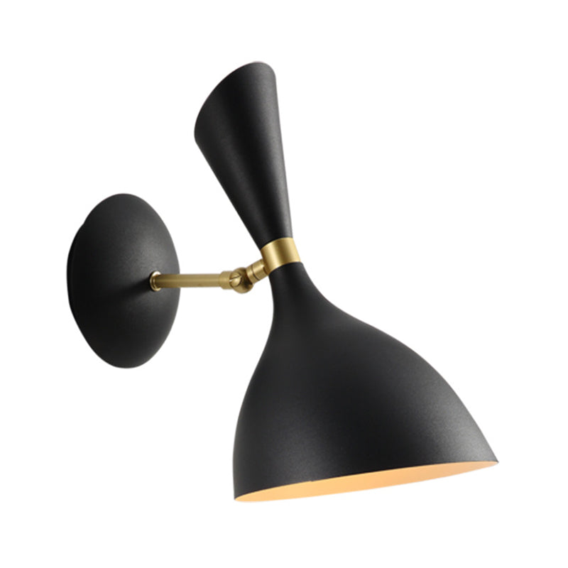 Lisslune | Simple 1-Light Wall-mounted Light Funnel Wall Light with Metal Shade for the Nightstand