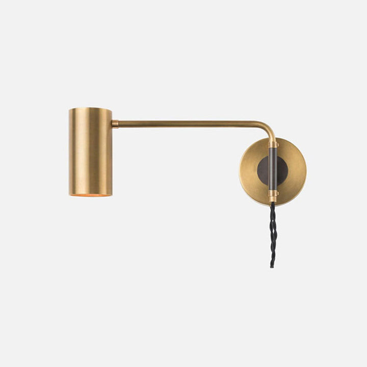 Lisslune | Modernism Curve Arm Wall Light Metal 1 Light Bedroom Wall Lighting with Geometric Shade