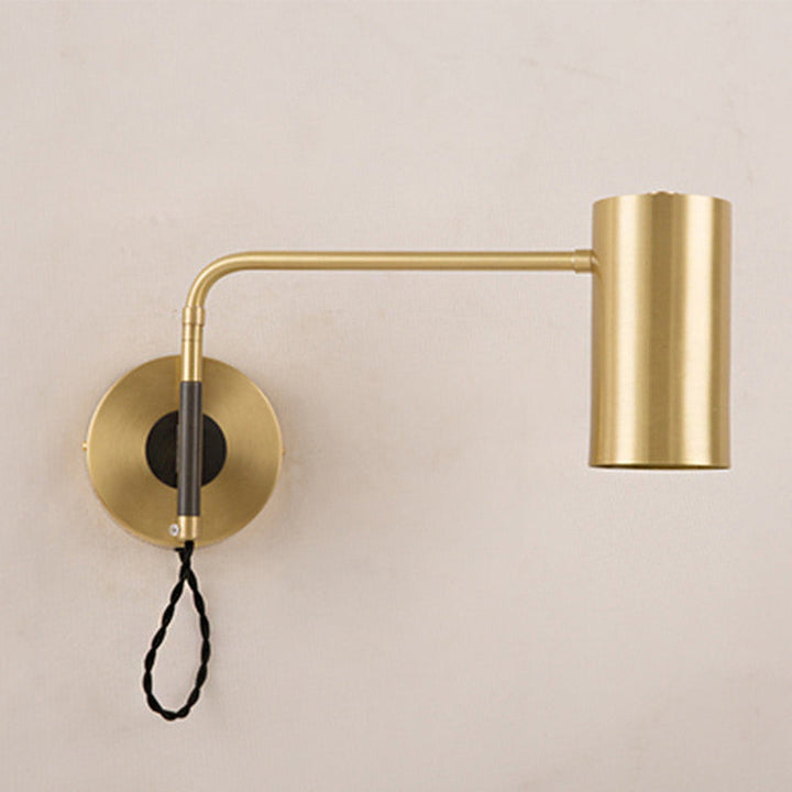 Lisslune | Modernism Curve Arm Wall Light Metal 1 Light Bedroom Wall Lighting with Geometric Shade