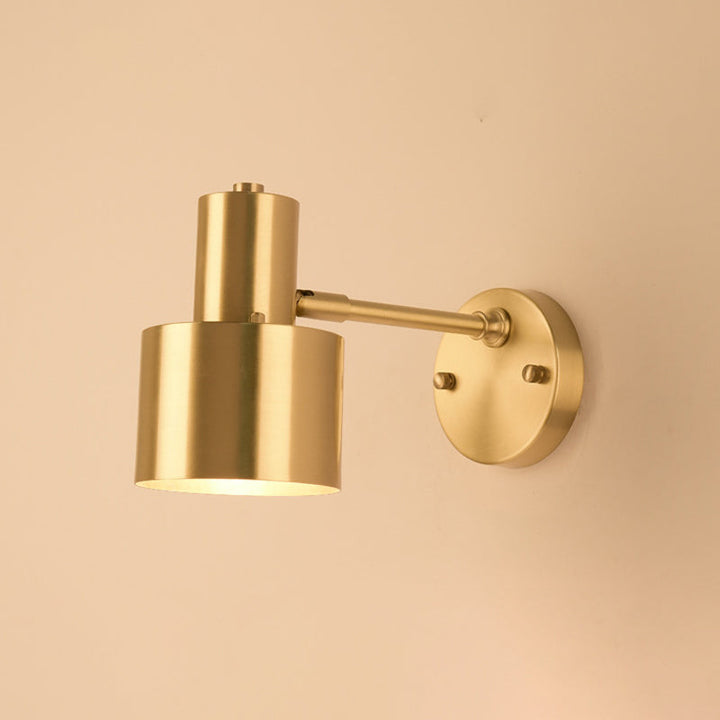 Lisslune | Metallic Geometry Wall Lamp Modernity 1 Bulb Wall Light in Brass for Dining Room