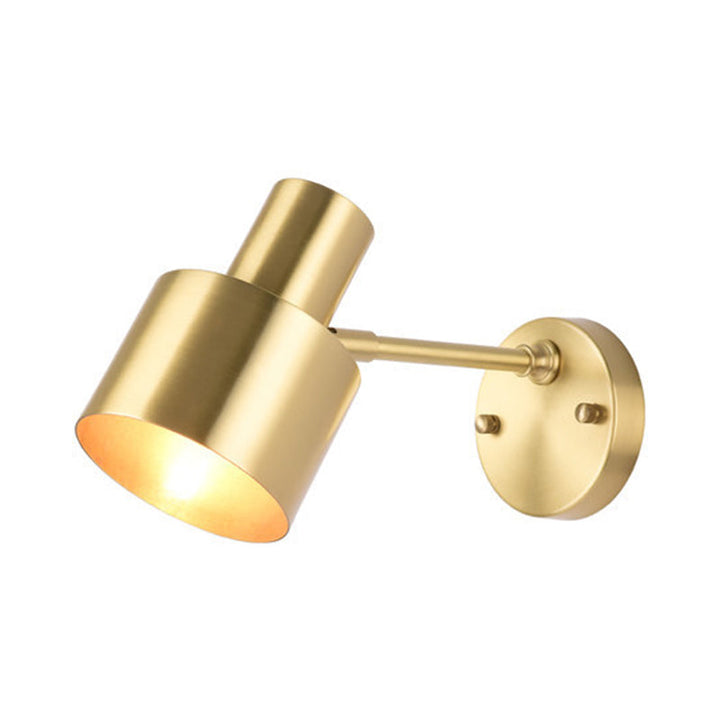 Lisslune | Metallic Geometry Wall Lamp Modernity 1 Bulb Wall Light in Brass for Dining Room