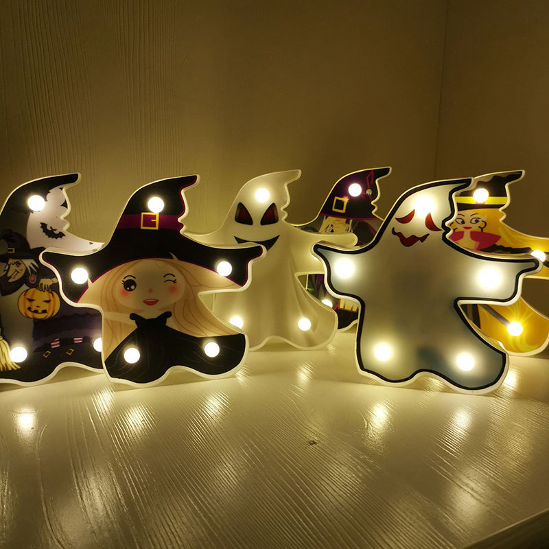 Skørter | Horror Element Night Light Simple Plastic Battery Operated LED Black Bedside Lighting