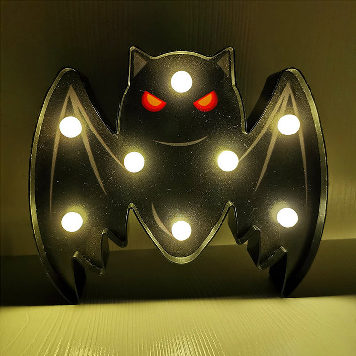 Skørter | Horror Element Night Light Simple Plastic Battery Operated LED Black Bedside Lighting