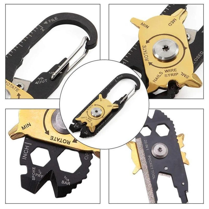 Lisslune | 20 in 1 Multi-function carabiner made of stainless steel