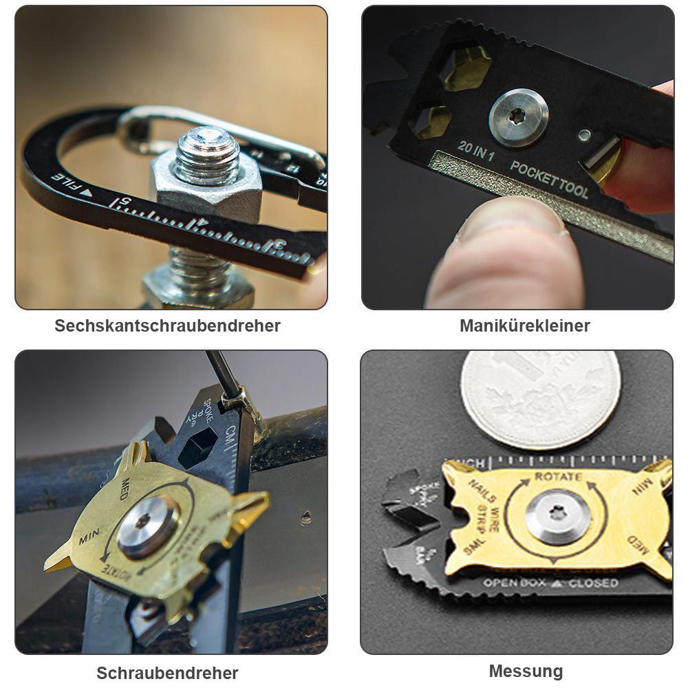 Lisslune | 20 in 1 Multi-function carabiner made of stainless steel