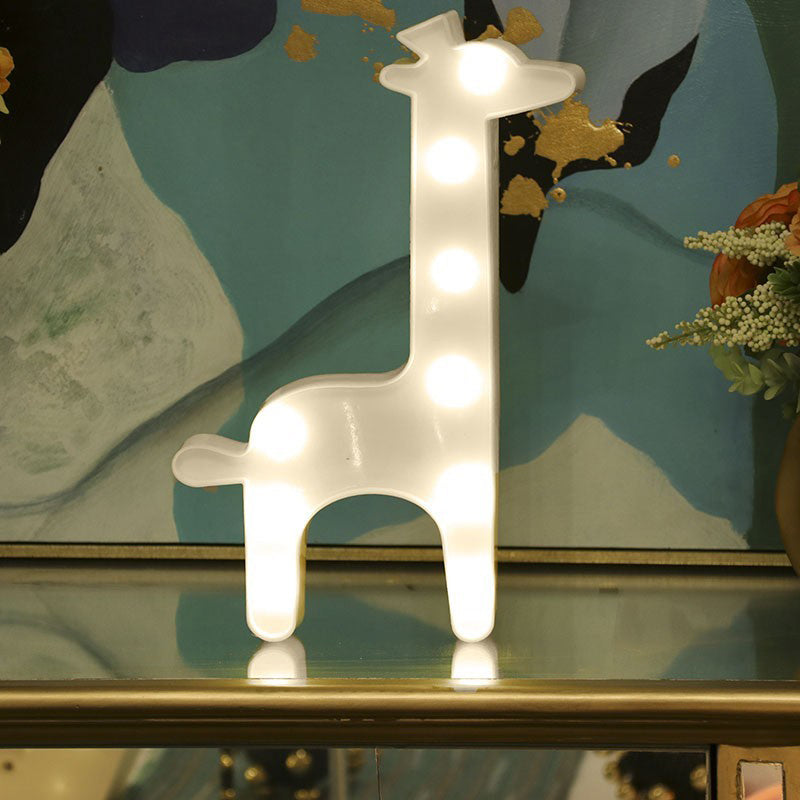 Skørter | Plastic Cartoon Art Wall Lamp Minimalist Battery Powered LED Nightstand Lighting