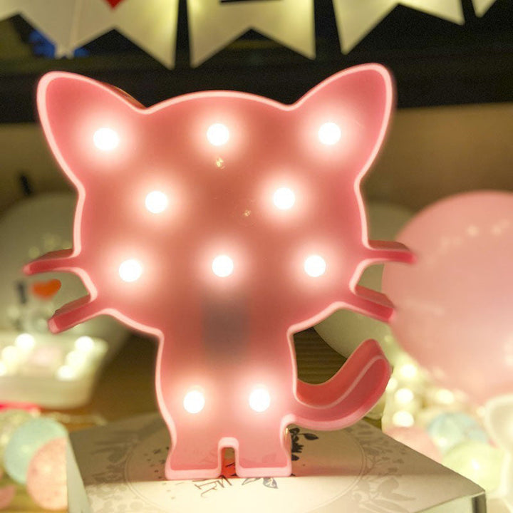 Skørter | Plastic Cartoon Art Wall Lamp Minimalist Battery Powered LED Nightstand Lighting