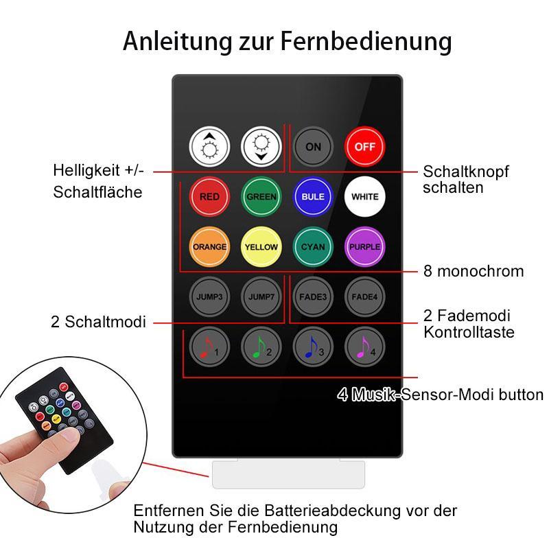 Lisslune | Car interior light with sound active function and wireless remote control