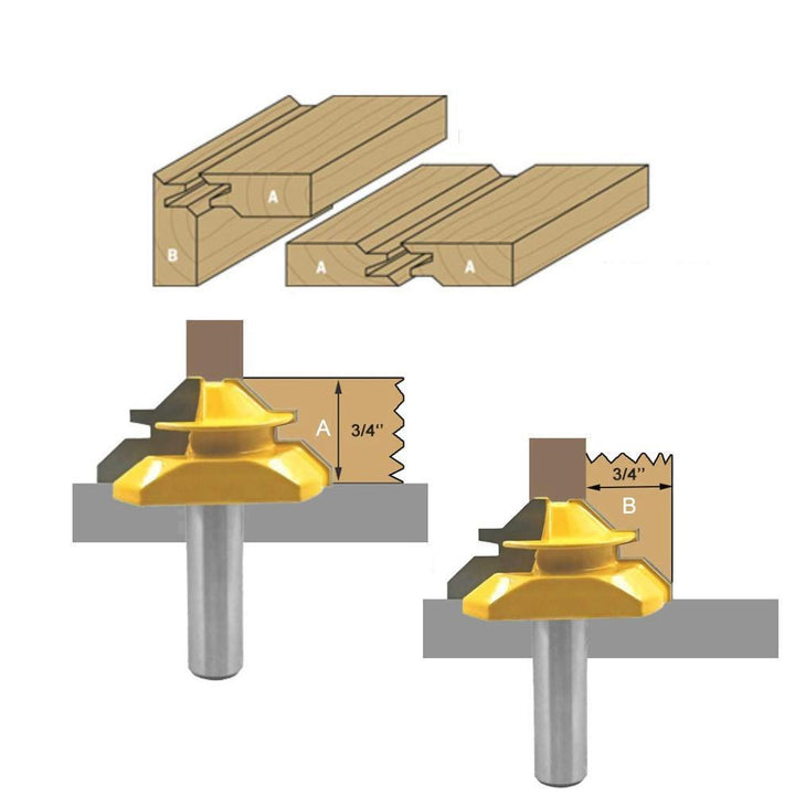 Lisslune | Domom 1/2 inch shank 45-degree lock miter cutter