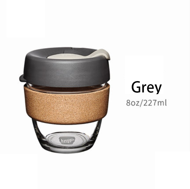 Lisslune | Reusable & Portable Glass Coffee Cup With Lid & Sleeve, For Home, Travel & More