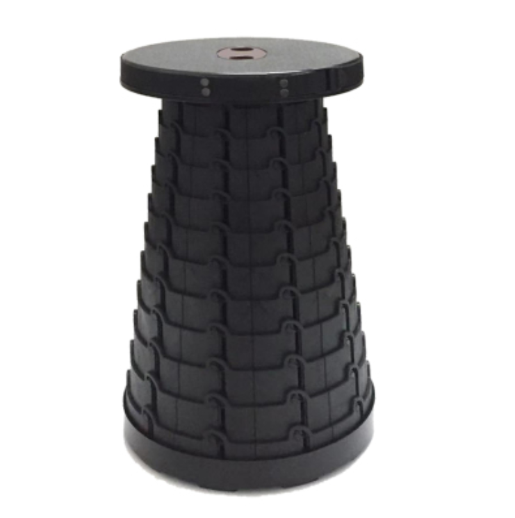 Lisslune | Portable & Lightweight Retractable Folding Stool, with Max Load 150Kg & Twelve Levels, for Fishing, BBQ, Outdoors, Indoors, Kitchen & More