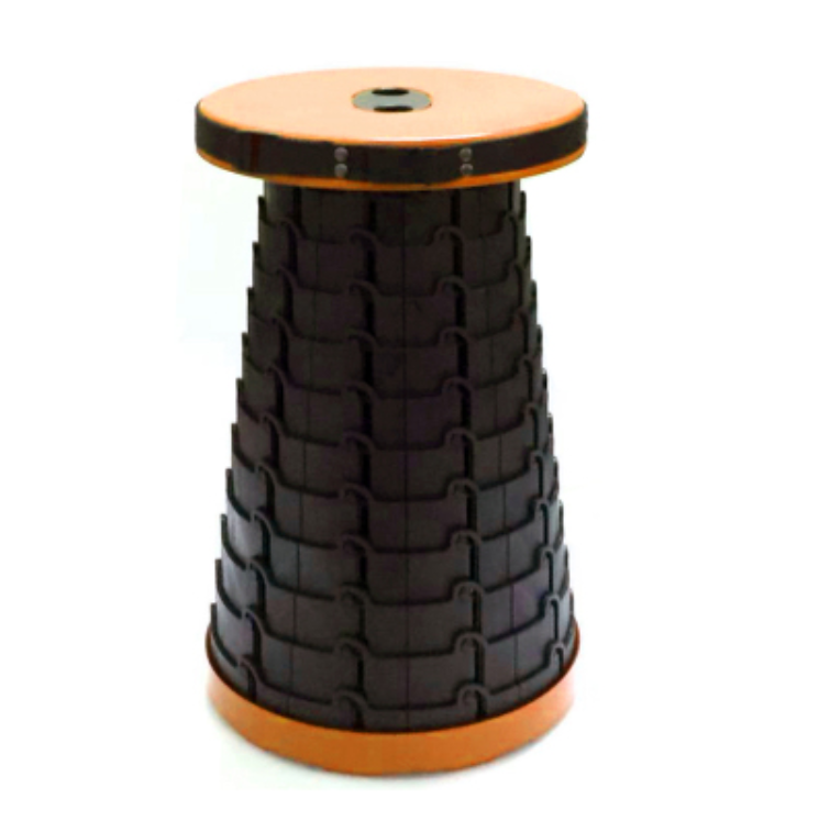 Lisslune | Portable & Lightweight Retractable Folding Stool, with Max Load 150Kg & Twelve Levels, for Fishing, BBQ, Outdoors, Indoors, Kitchen & More