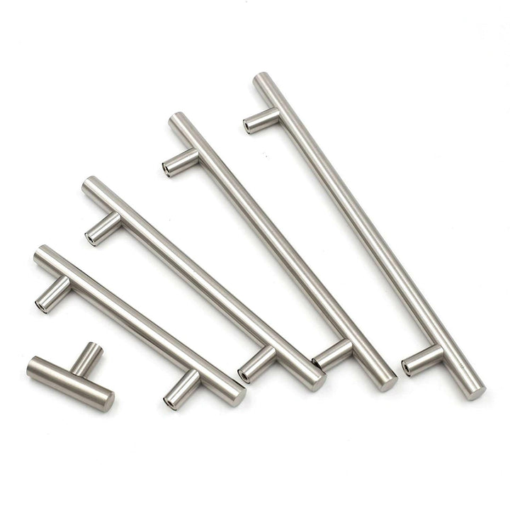 Lisslune | Brushed Nickel Modern Stainless Steel Drawer Hardware T-Bar Handles