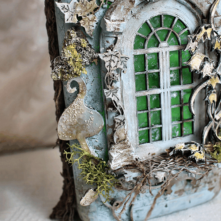 Lisslune | Altered Art Bottle - Mystical forest stories