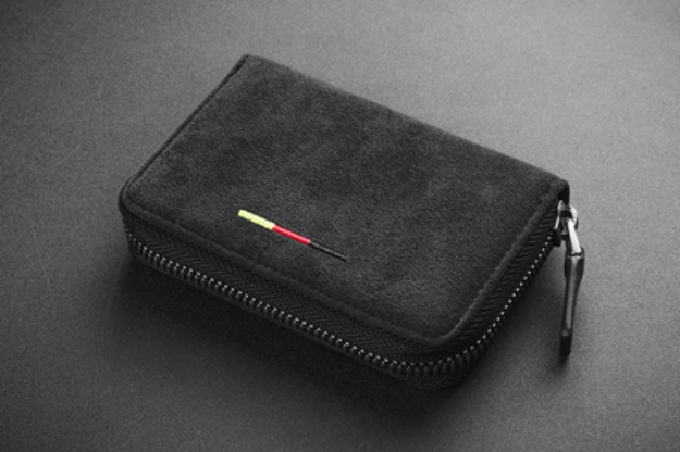 Lisslune | Large Capacity Slim Woven Suede Card Holder, for Shopping, Travelling, Jogging or Working