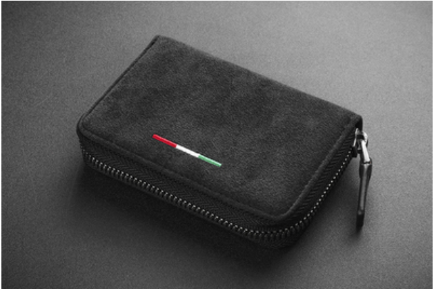 Lisslune | Large Capacity Slim Woven Suede Card Holder, for Shopping, Travelling, Jogging or Working