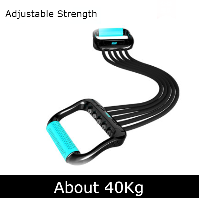 Lisslune | Multifunctional Household U-shaped Arm Exerciser for Chest Muscle Training, with Double Springs, Wear-resistant Holster Wrap, Adjustable Length, Detachable & Portable Design