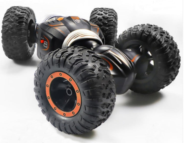 Lisslune | Rechargeable 4WD Stunt Off-road Remote Control Car with Lithium Battery, Rubber Vacuum Tires, Suitable for Driving on Various Bumpy Roads, for Adults and Children