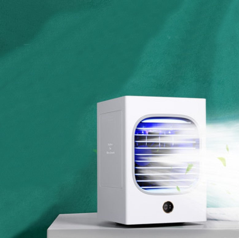 Lisslune | Rechargeable Head-shaking Fan, with 120¬∞ Head-shaking, UV Lamp, Fast Cooling, Digital Display, 3 Modes, Low Noise and Big Wind, for Home, Office, Party and More